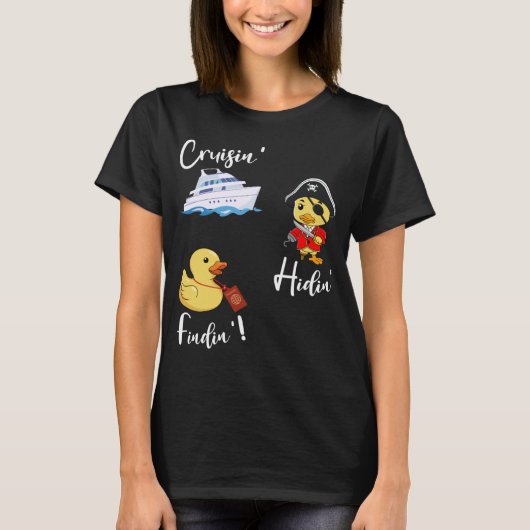 Cruising Hiding Finding Rubber Ducks Passport Scav T-shirt (Voorkant)