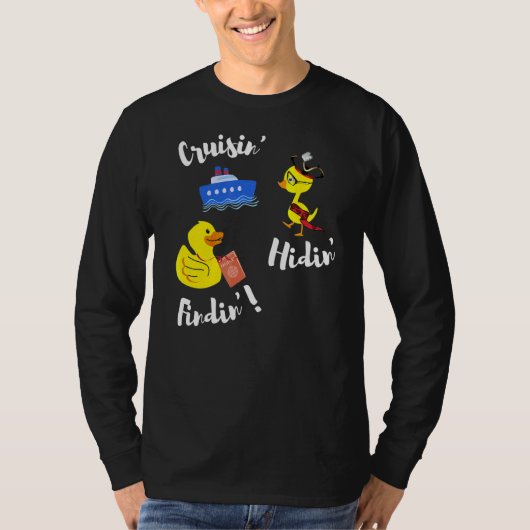 Cruising Hiding Finding Rubber Ducks Passport Scav T-shirt (Voorkant)