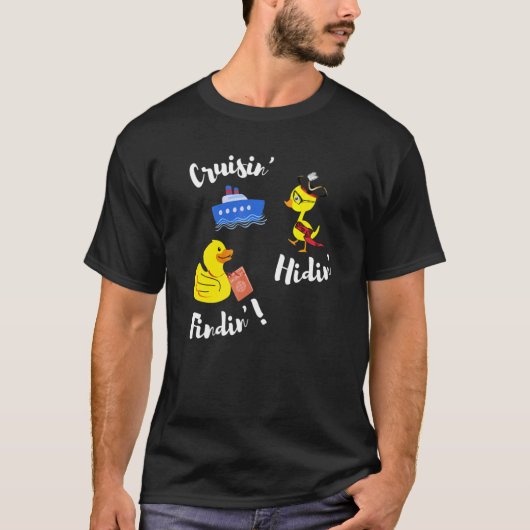 Cruising Hiding Finding Rubber Ducks Passport Scav T-shirt (Voorkant)