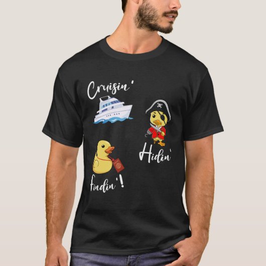 Cruising Hiding Finding Rubber Ducks Passport Scav T-shirt (Voorkant)