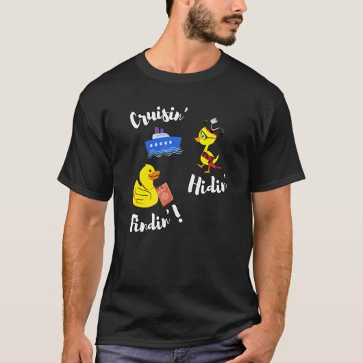 Cruising Hiding Finding Rubber Ducks Passport Scav T-shirt (Voorkant)