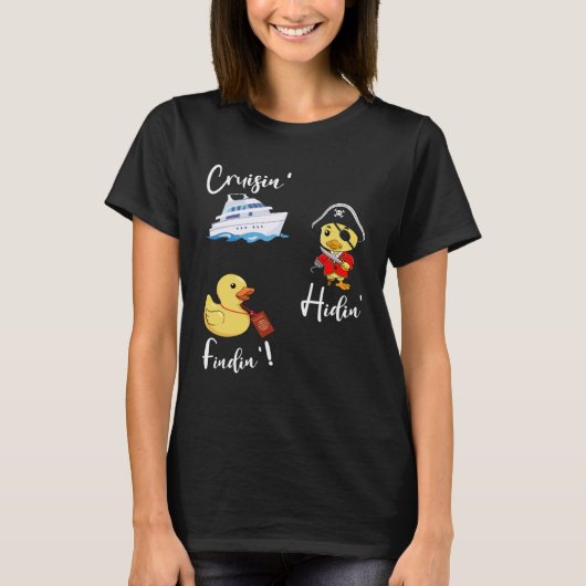 Cruising Hiding Finding Rubber Ducks Passport Scav T-shirt (Voorkant)