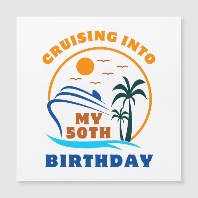 Cruising in mijn 50e geboortedag boot (Voorkant)