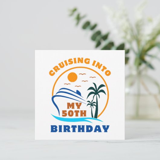 Cruising in mijn 50e geboortedag boot (Staand voorkant)