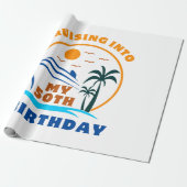 Cruising in mijn 50e geboortedag boot cadeaupapier (Uitgerold)