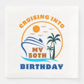 Cruising in mijn 50e geboortedag boot servet (Voorkant)