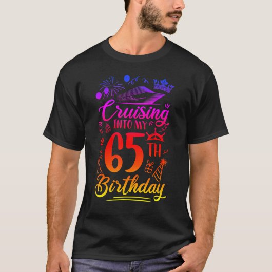 Cruising in mijn 65-jarige 65e verjaardag t-shirt (Voorkant)