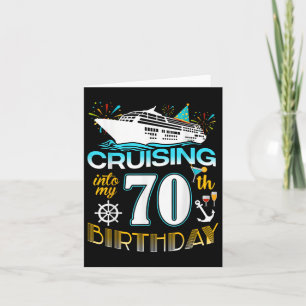 Cruising in mijn 70 jaar oude verjaardag crew 70th kaart