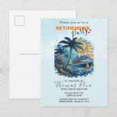 Cruising in Pensioen Party, Cruise Party Uitnodiging Briefkaart (Voorkant / Achterkant)