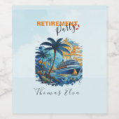 Cruising in Pensioen Party, Cruise Party Wijn Etiket (Enkel label)