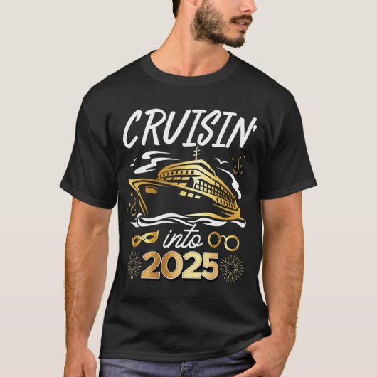 Cruising Into 2025 New Years Eve Cruise Vacation M T-shirt (Voorkant)