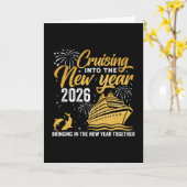 Cruising Into 2026 New Year Matching Family Cruise Kaart (Gele Bloem)