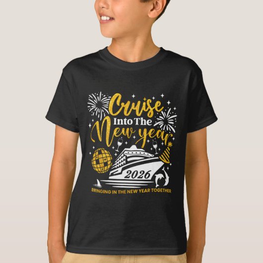 Cruising Into 2026 New Year Matching Family Cruise T-shirt (Voorkant)