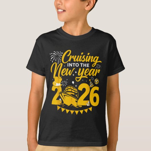 Cruising Into 2026 New Years Eve Matching Family C T-shirt (Voorkant)