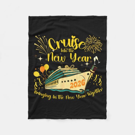 Cruising Into 2026 New Years Eve Party Favors Fami Fleece Deken (Voorkant)
