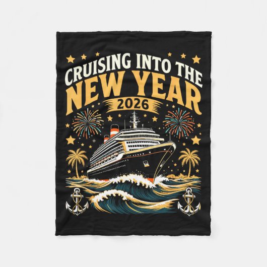 Cruising Into 2026 New Years Eve Party Favors Fami Fleece Deken (Voorkant)