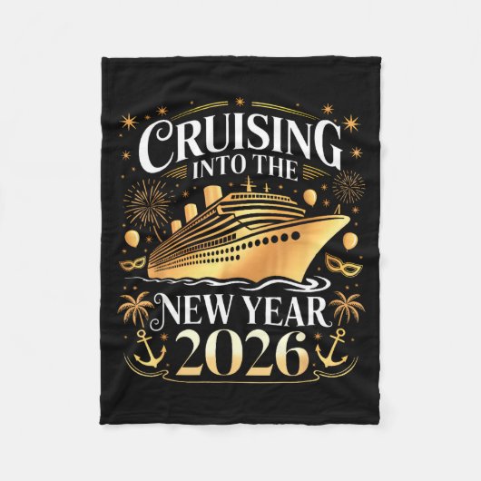 Cruising Into 2026 New Years Eve Party Favors Fami Fleece Deken (Voorkant)