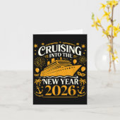 Cruising Into 2026 New Years Eve Party Favors Fami Kaart (Gele Bloem)