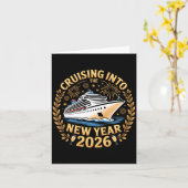 Cruising Into 2026 New Years Eve Party Favors Fami Kaart (Gele Bloem)