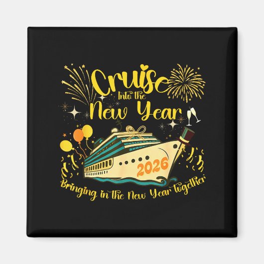 Cruising Into 2026 New Years Eve Party Favors Fami Magneet (Voorkant)