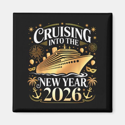 Cruising Into 2026 New Years Eve Party Favors Fami Magneet (Voorkant)