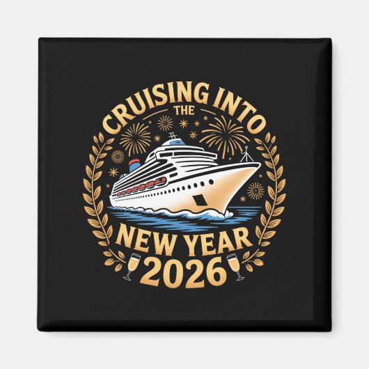 Cruising Into 2026 New Years Eve Party Favors Fami Magneet (Voorkant)
