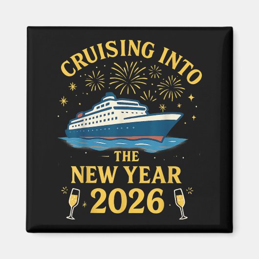Cruising Into 2026 New Years Eve Party Favors Fami Magneet (Voorkant)