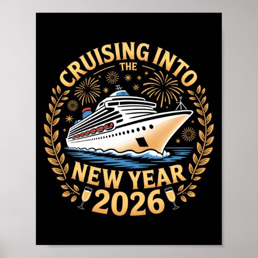 Cruising Into 2026 New Years Eve Party Favors Fami Poster (Voorkant)