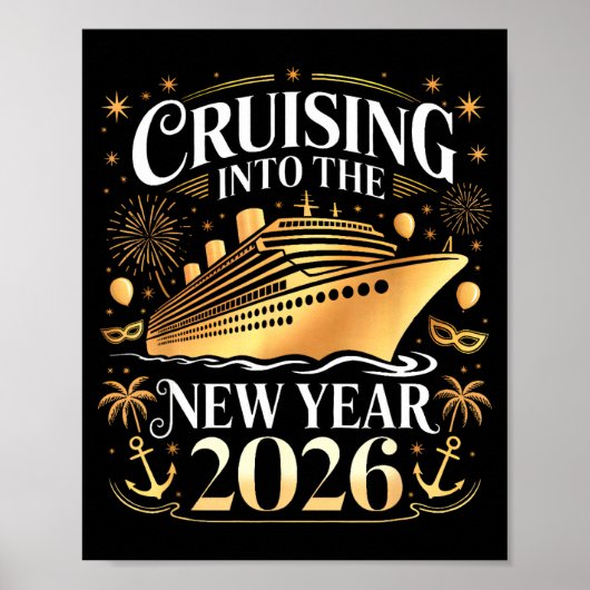 Cruising Into 2026 New Years Eve Party Favors Fami Poster (Voorkant)