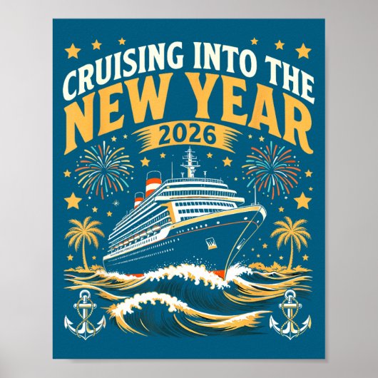 Cruising Into 2026 New Years Eve Party Favors Fami Poster (Voorkant)