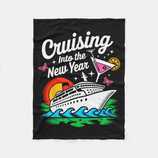 Cruising Into 2026 New Years Eve Party Matching Fa Fleece Deken (Voorkant)