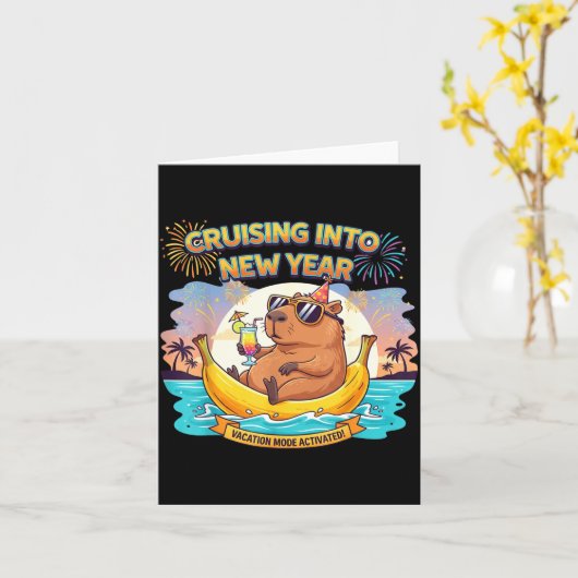 Cruising Into 2026 New Years Eve Party Matching Fa Kaart (Gele Bloem)