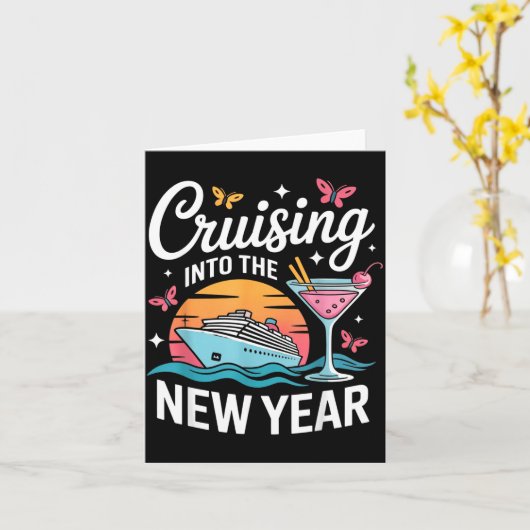 Cruising Into 2026 New Years Eve Party Matching Fa Kaart (Gele Bloem)