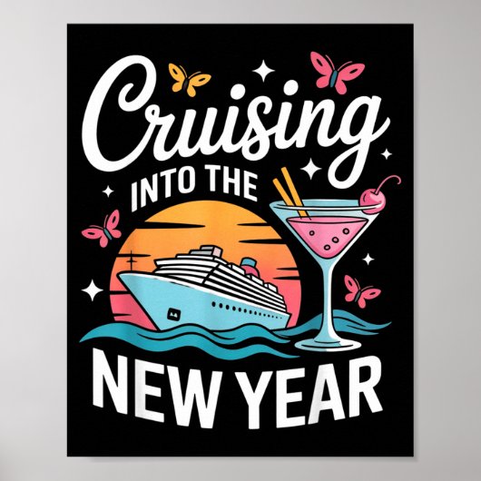 Cruising Into 2026 New Years Eve Party Matching Fa Poster (Voorkant)