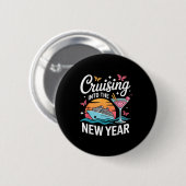 Cruising Into 2026 New Years Eve Party Matching Fa Ronde Button 5,7 Cm (Voorkant /achterkant)