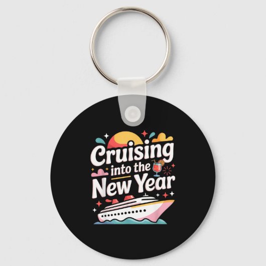 Cruising Into 2026 New Years Eve Party Matching Fa Sleutelhanger (Voorkant)