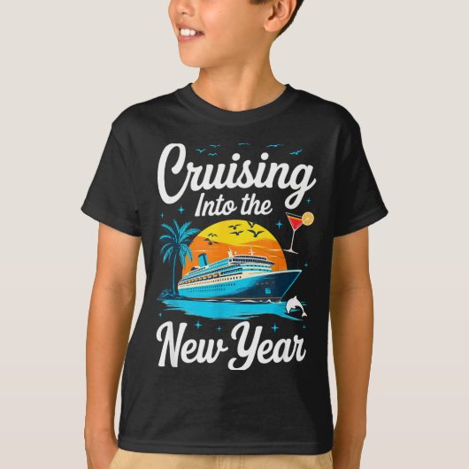 Cruising Into 2026 New Years Eve Party Matching Fa T-shirt (Voorkant)