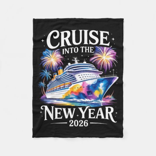 Cruising Into 2026 New Years Family Matching Men W Fleece Deken (Voorkant)