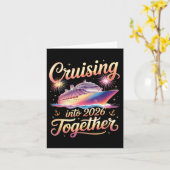Cruising Into 2026 Together New Year Cruise Vacati Kaart (Gele Bloem)