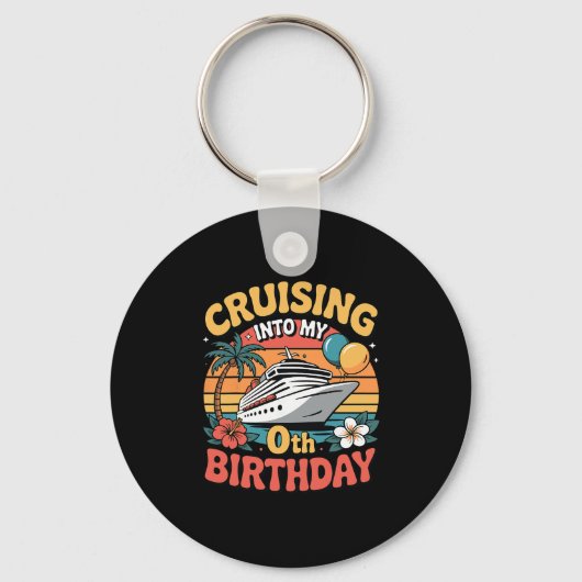 Cruising Into My 0th Birthday  Sleutelhanger (Voorkant)