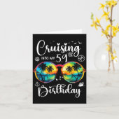 Cruising Into My 59th Birthday Trip Vacation Cruis Kaart (Gele Bloem)