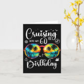 Cruising Into My 60th Birthday Trip Vacation Cruis Kaart (Gele Bloem)