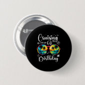 Cruising Into My 60th Birthday Trip Vacation Cruis Ronde Button 5,7 Cm (Voorkant /achterkant)