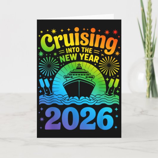 Cruising Into New Year 2026 Lgbtq Pride Cruise Cel Kaart (Voorkant)
