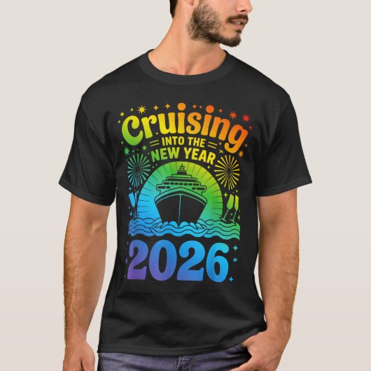 Cruising Into New Year 2026 Lgbtq Pride Cruise Cel T-shirt (Voorkant)