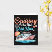 Cruising Into New Years Eve Party Countdown Happy  Kaart (Gele Bloem)