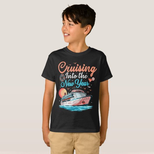 Cruising Into New Years Eve Party Countdown Happy  T-shirt (Voorkant volledig)