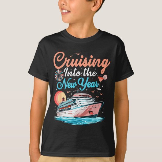 Cruising Into New Years Eve Party Countdown Happy  T-shirt (Voorkant)