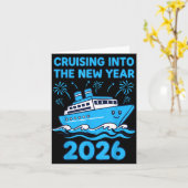 Cruising Into The New Year 2026 Celebration  Kaart (Gele Bloem)