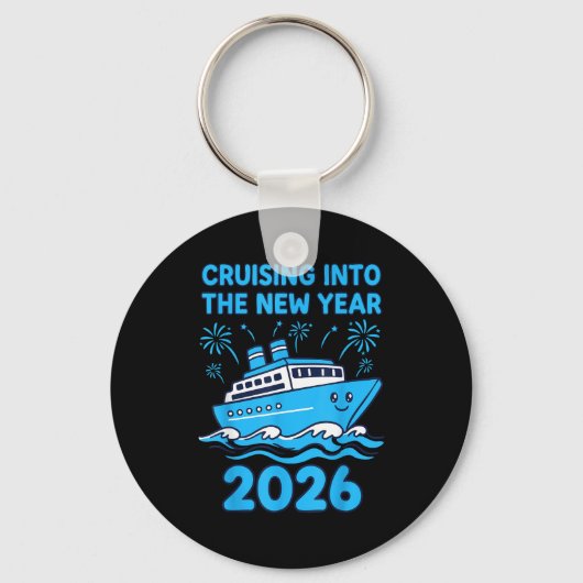 Cruising Into The New Year 2026 Celebration Sleutelhanger (Voorkant)
